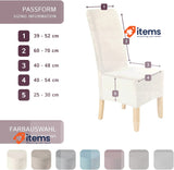 SCHEFFLER Chair Covers Stretch/Elastic "Puma Velvet" Set of 2 Off-White Covers