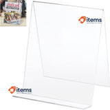 Relaxdays 10027277 Book Stand, Acrylic Cookbook Holder Transparent