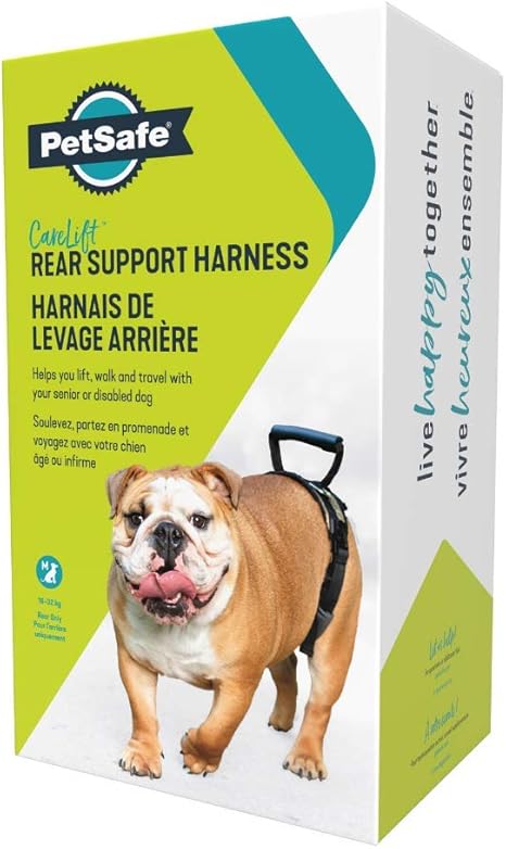 PetSafe CareLift Rear Support Harness - Lifting Aid with Handle Medium Black