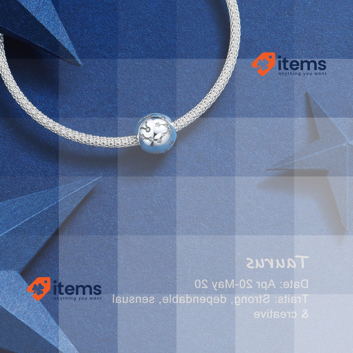 NINGAN Zodiac Women's Birthday Charm Necklace Taurus(4.20 - 5.20) Silver Sign