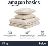 Amazon Basics 3 piece Down-Alternative Comforter Bedding Set 190 x 200 cm Beige