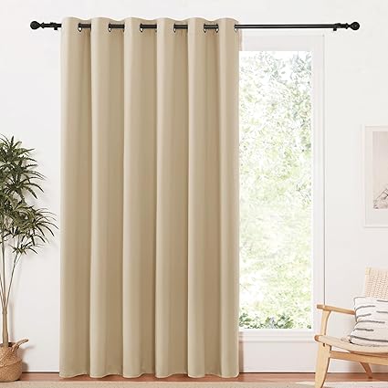 PONY DANCE Curtain Drape for Bedroom Biscotti Beige