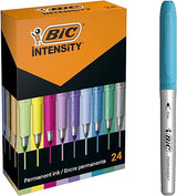 Bic Marking Permanent Markers - Assorted Intense/Pastel/Metallic Box of 24