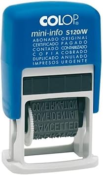 Intinage Stamp S 120/WD Formula/Date 4mm Spanish Blue/Black colop 105001