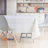 KP HOME Large Grey With White Polkadot PVC Wipe Clean Tablecloth - 250 x 140 cm