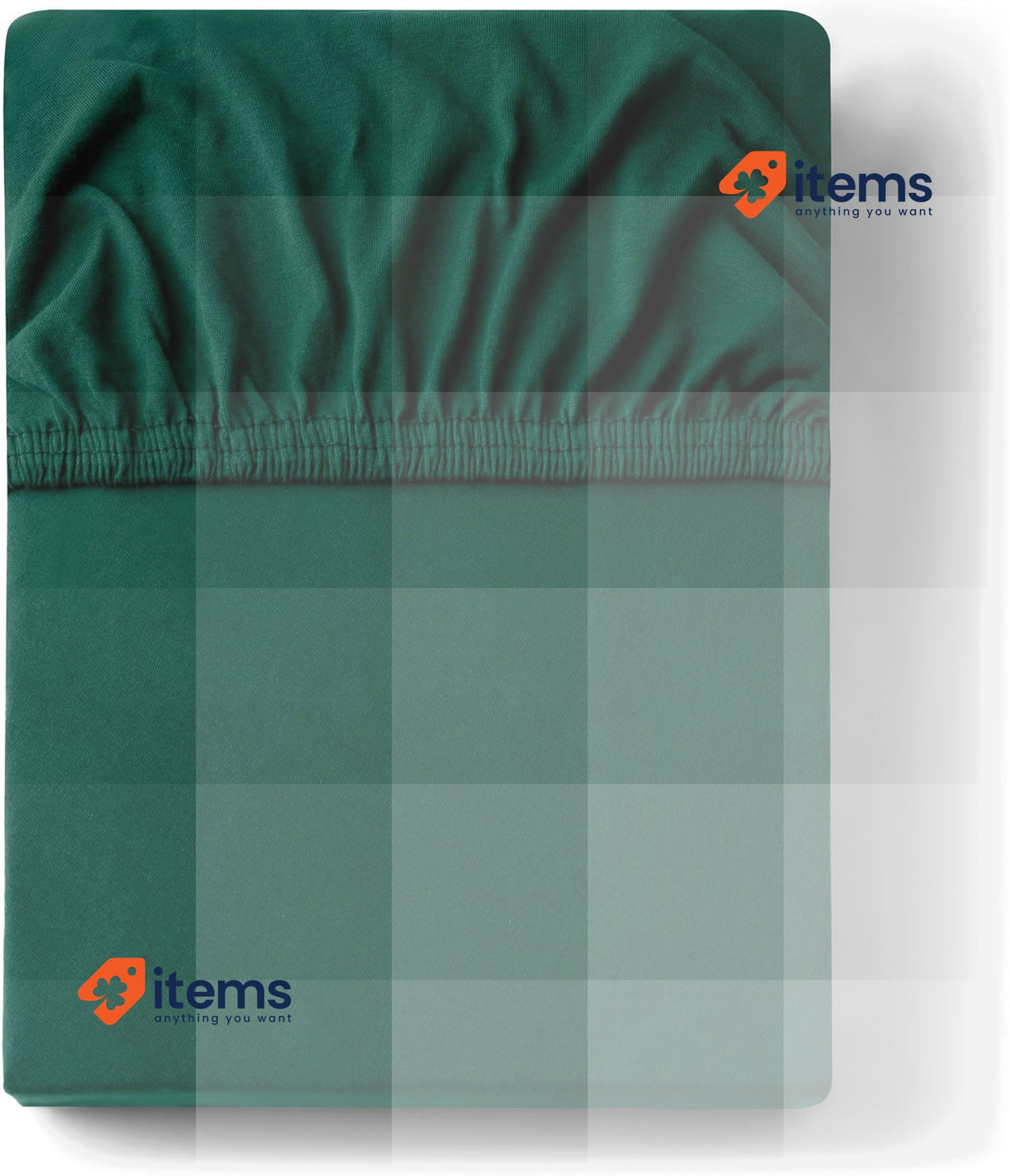 DecoKing Fitted Sheet 200 x 200cm 100%, Cotton Soft Fitted Sheet Green Amber