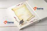 Mareli Graduation Photo Album 23x30 cm 58 White Pages in Thick Cardboard red