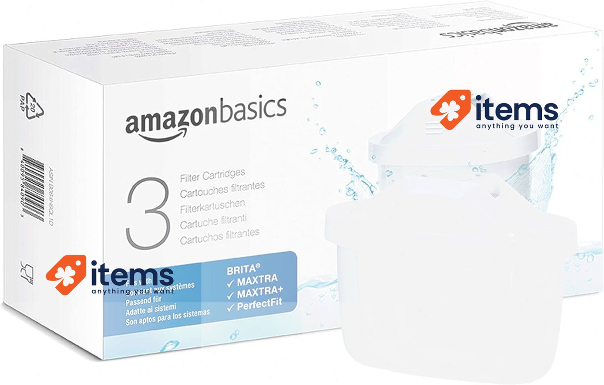 Amazon Basics Water Filter Cartridges, Fits And Compatible With All BRITA Jugs