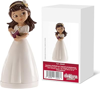 Dekora - Decorative Girl Figure for First Communion Cake - 13 cm