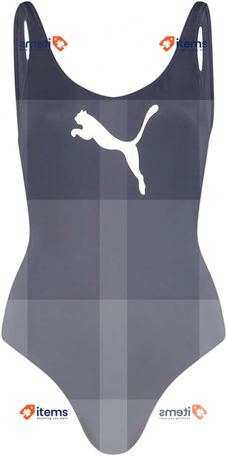 PUMA Women s Classic One-Piece Swimsuit, Navy Blue, Size XL PUMA Women's