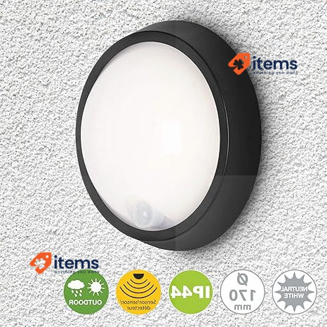 Briloner Leuchten LED Outdoor Light Outdoor Wall Light, Motion Sensor, Black
