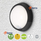 Briloner Leuchten LED Outdoor Light Outdoor Wall Light, Motion Sensor, Black