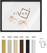 VIVAN Frame Pane, Wood, Gold, Image Format A3