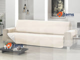 Martina Home Diamond 4 Seater Sofa Cover Polyester Linen, Beige/Linen 4-Seater