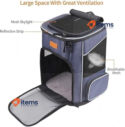 morpilot Cat Carrier Backpack, Foldable Pet Carrier Backpack for Cats and Dogs
