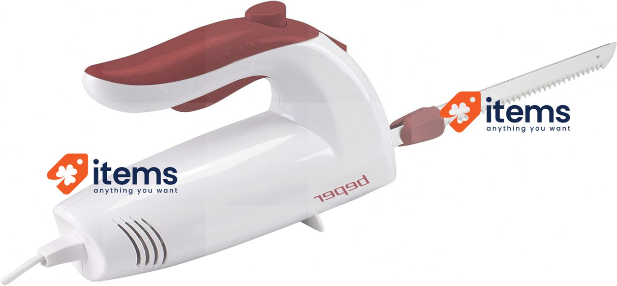 BEPER BP.790 Electric Kitchen Knife, 150 Watt, ABS, White/Red