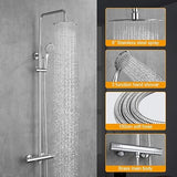 Ibergrif - Shower System, Square Mixer Tap Set, Chrome