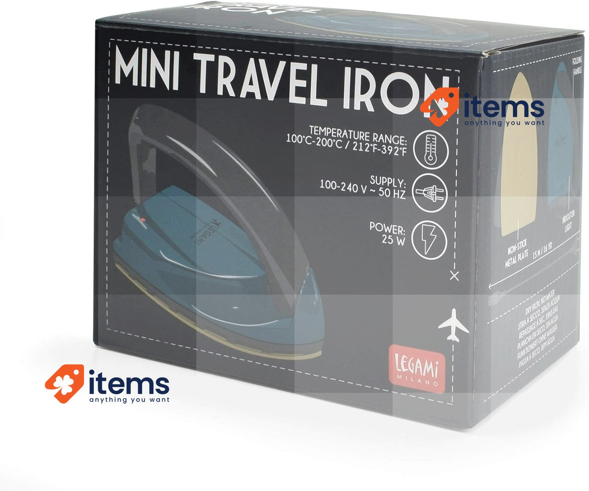 Legami Mini Iron Travel PC Multicolor Small Simple Fast And Water-Free Foldable