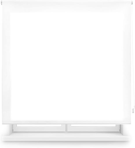 Blindecor Roller Blind Transparent Smooth 160 x 175 cm White