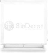 Blindecor Roller Blind Transparent Smooth 160 x 175 cm White