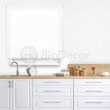 Blindecor Roller Blind Transparent Smooth 160 x 175 cm White