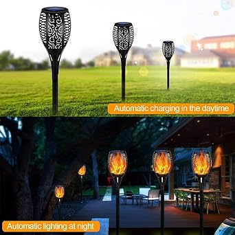 Sayapeiy LED Solar Lights Outdoor Waterproof Black 4 PCS