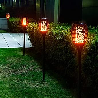 Sayapeiy LED Solar Lights Outdoor Waterproof Black 4 PCS