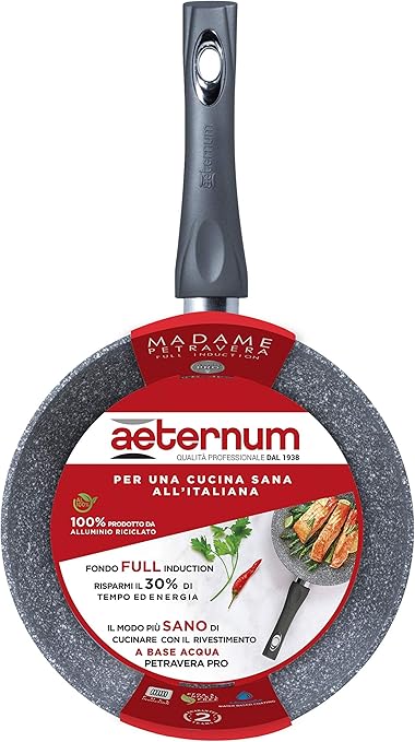 Aeternum, Madame Petravera 3.0, Non-Stick Frying Pan, Ideal for Induction Grey