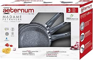 Aerternum Madame Petravera 3.0 Aluminium Induction Pan Set, 20, 24, 28 cm Grey