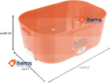 Bc Corona INV00001 Electric Lunch Box Estela 12V / 24V 220V 1.05L, Orange White