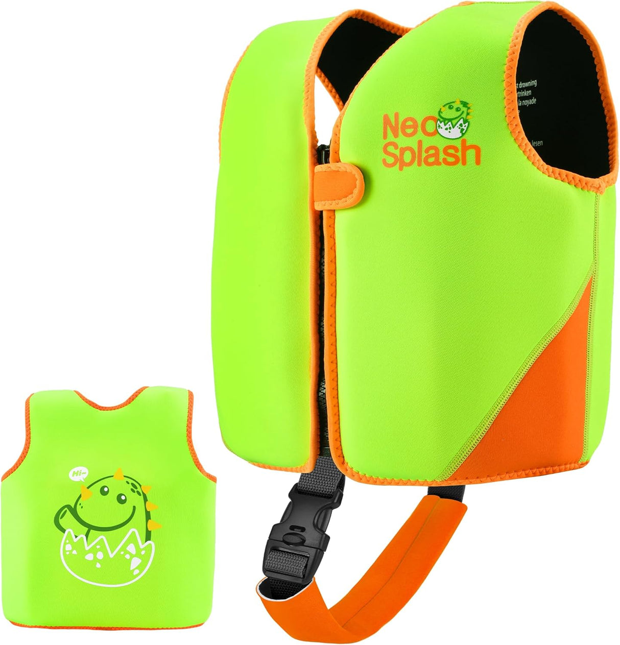 NEO-SPLASH Kids Swim Vest with Adjustable Safety Straps for Ages 1-3 and 3-6