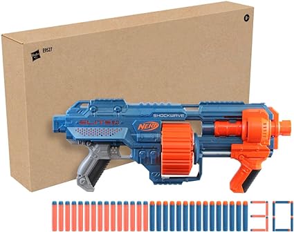 Nerf Elite 2.0 Shockwave RD-15 Blaster, 30 Nerf Darts, 15-Dart Rotating Drum