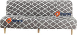 Mingfuxin Armless Sofa Bed Cover Grey Non-Slip BTC02 Gray Spandex Stretch Futon