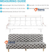 Mingfuxin Armless Sofa Bed Cover Grey Non-Slip BTC02 Gray Spandex Stretch Futon