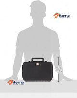 MAX Airtight Suitcase with High Density Cubed Sponge
 Black 316 x 195 x H53 mm