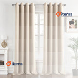 MIULEE Beige Blackout Curtains for Living Room 2 Panel Set, Premium W 55 x L 96