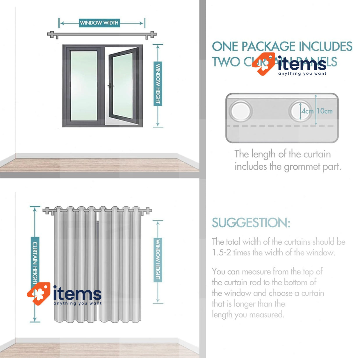 MIULEE Beige Blackout Curtains for Living Room 2 Panel Set, Premium W 55 x L 96