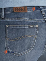 Lee Women's Legendary Mid Rise Leg Jean Regular Fit Straight Jeans Seattle Short