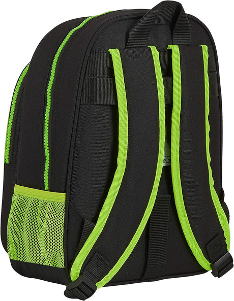 SAFTA Unisex Kids The Mandalorian Daypack Black/Green Flúor 240x20x100 mm