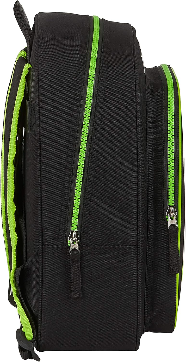 SAFTA Unisex Kids The Mandalorian Daypack Black/Green Flúor 240x20x100 mm