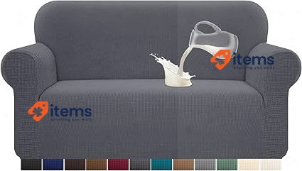 Granbest Spandex Jacquard Elastic Couch Cover with Non-Slip Foams 2 seater Grey