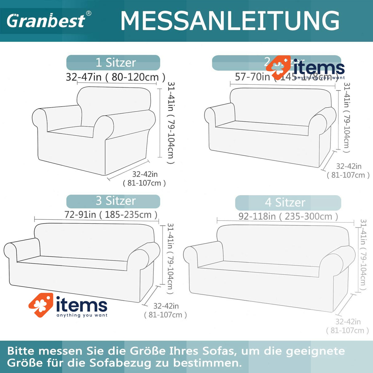 Granbest Spandex Jacquard Elastic Couch Cover with Non-Slip Foam 2 seater Grey