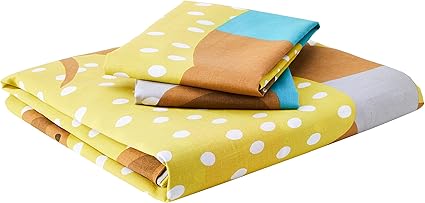 Rapport Dolly Dachshund Reversible Duvet Cover Bed Set, Ochre, Double