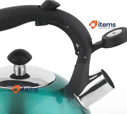 Amazon Basics Stainless Steel Kettle, 2.3 litres, Teal