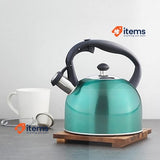 Amazon Basics Stainless Steel Kettle, 2.3 litres, Teal