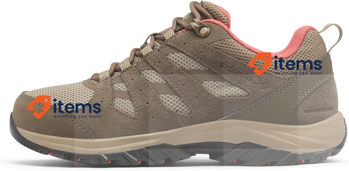 Columbia Women's Redmond 3 Low Rise And Hiking Shoes Pebble X Red Coral 39 EU