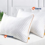 Maxzzz Pack of 2 Pillows 50 x 75 cm for Sleeping Bamboo White