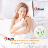 Maxzzz Pack of 2 Pillows 50 x 75 cm for Sleeping Bamboo White