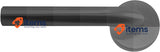 Micel Handle Set with Circular Rosette for Interior Door Black L-Shape 50 mm