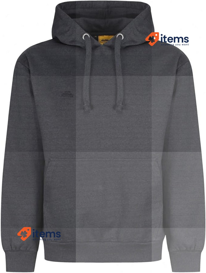Iron Mountain Mens Soft Fleece Pullover Hooded Hoodie Charcoal Marl M